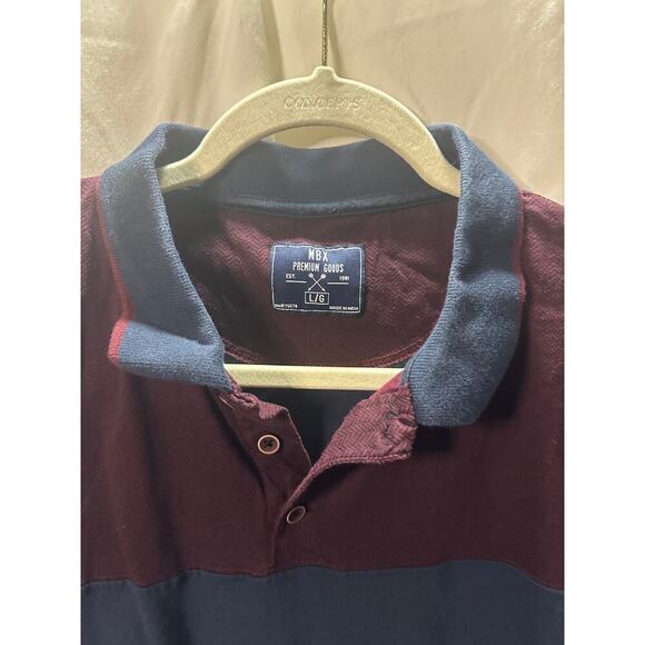 MBX Premium Goods Men's Two-Tone Polo Shirt - Size L (18” P2P) - Picture 2 of 4